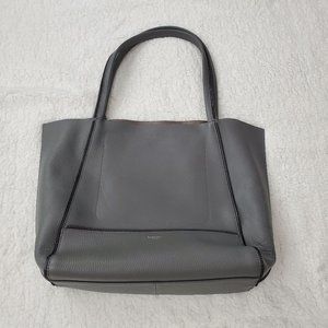 LIKE NEW BOTKIER SOHO Tote Gray Leather Gunmetal Hardware